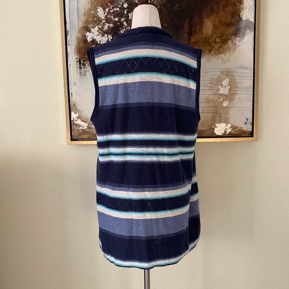 Eddie Bauer Cascade vest open front sweater vest size M 100% cotton BNWT - Picture 12 of 15